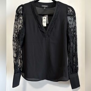 NWT Express lace sleeves blouse